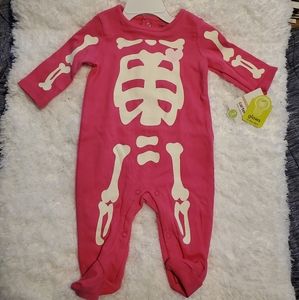 Carter's Skeleton Sleeper Dress Up Costume, Sz 3 Mths, NWT